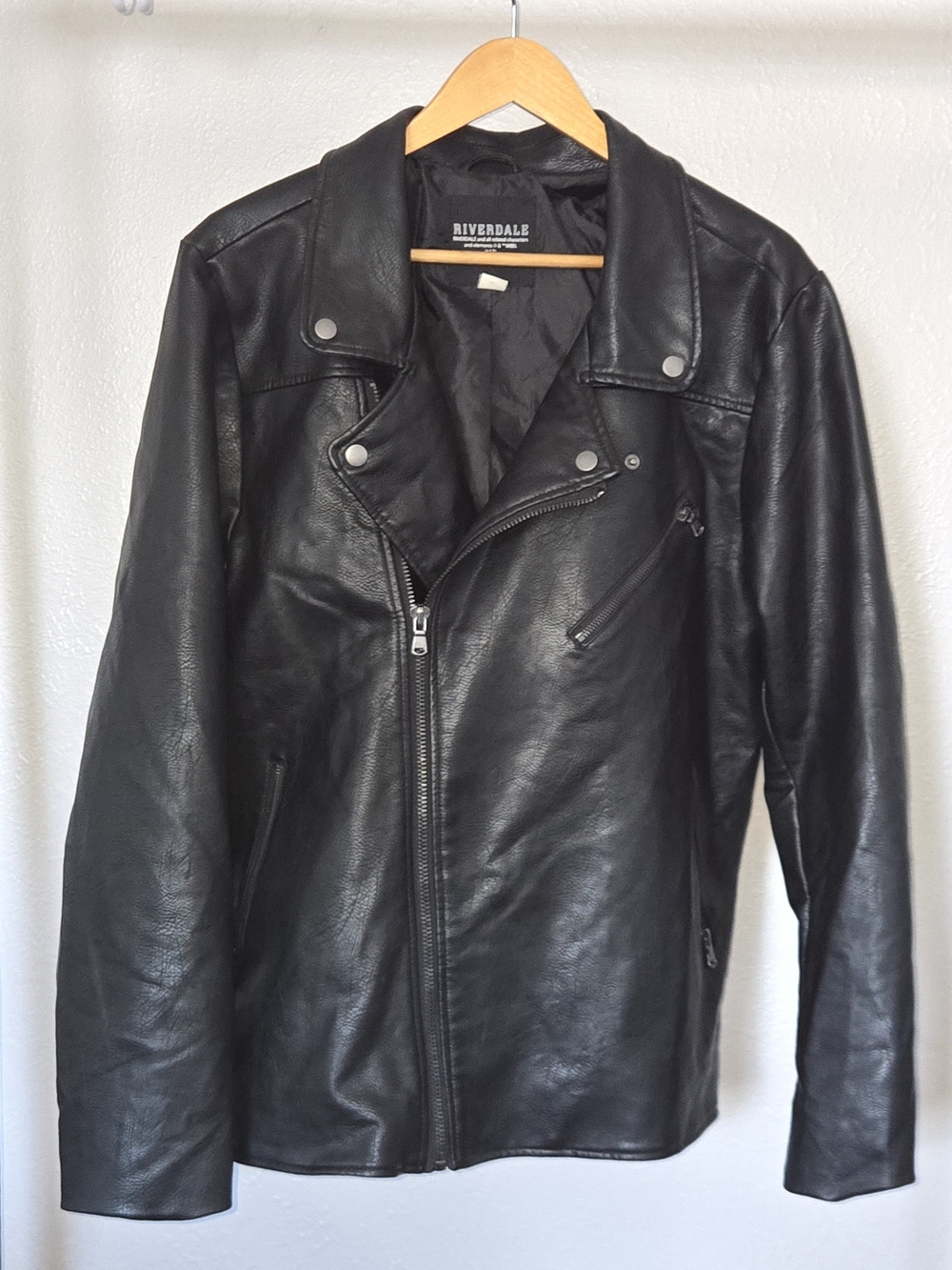Riverdale Men's Black Faux Leather Moto Jacket